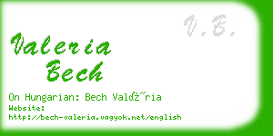 valeria bech business card